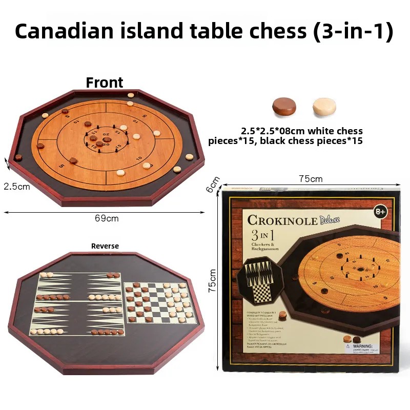 Board Game Operation - Massief houten Crokinole bord - Houten