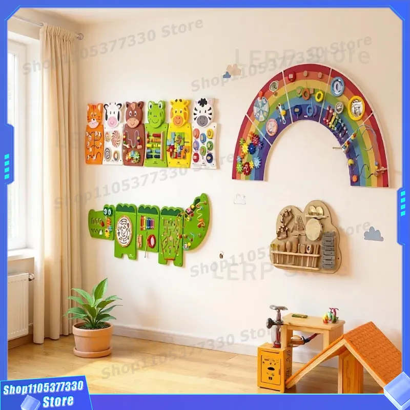 Board Game Operation - Houten activiteitenbord voor peuters, kleuterschool, wandmontage,