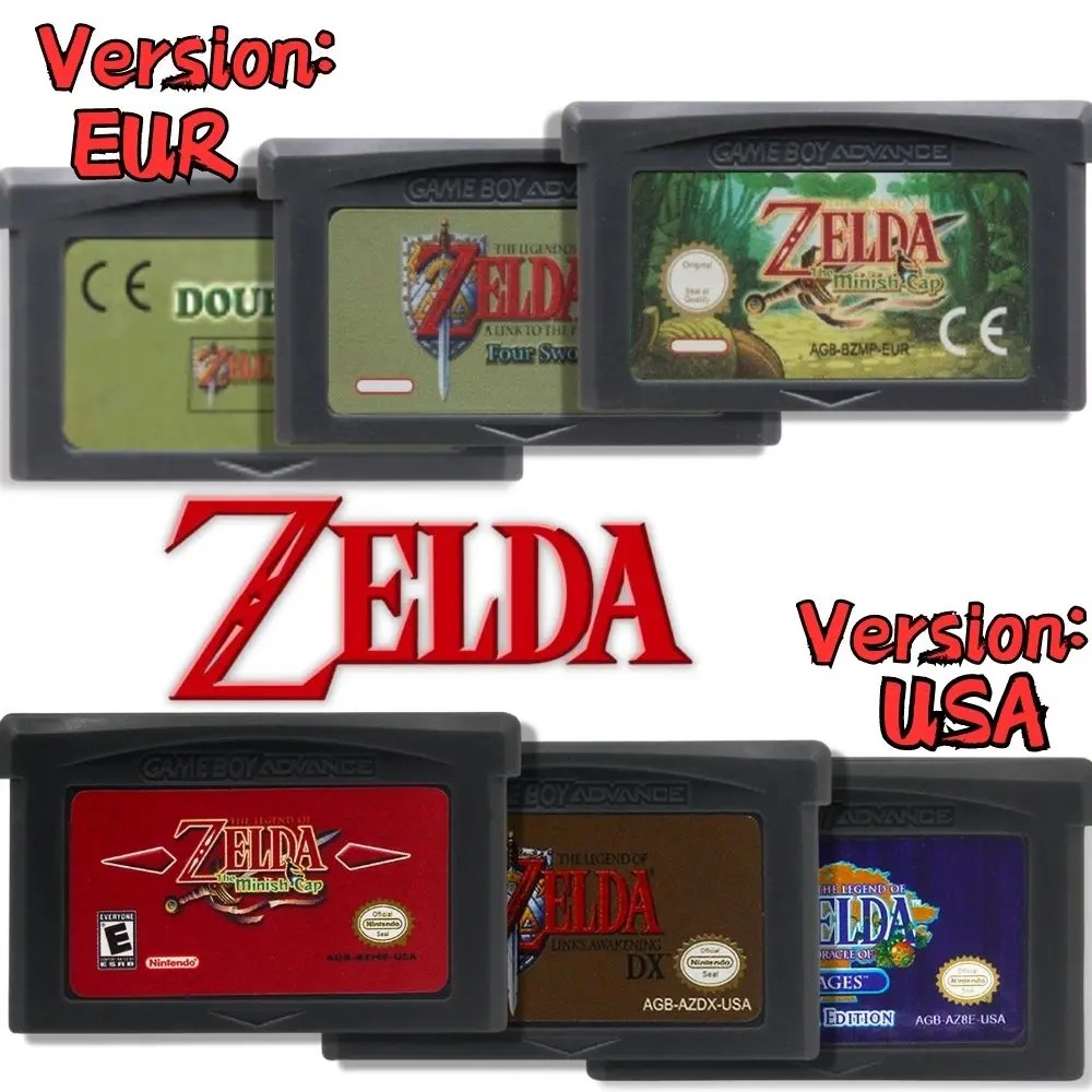 Board Game Zelda - GBA Game Cartridge 32-bit videogame console