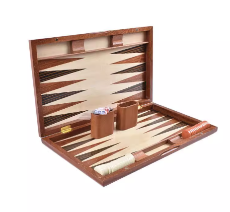 Chess Set Wooden - Houten backgammon-set Educatief tafelspel Schaak- en