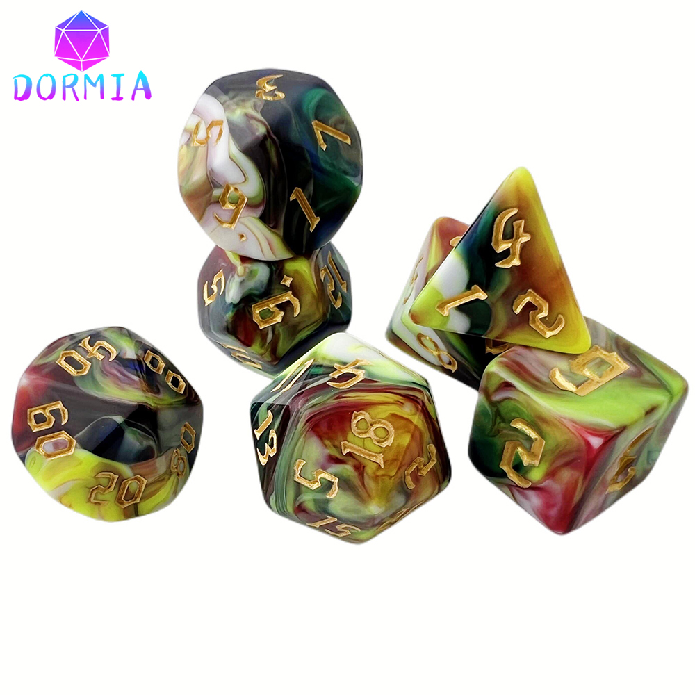 Board Game Font - DND Cube Kleurenmengende Dobbers Hoge Kwaliteit