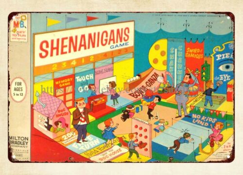 Board Game Store - Shenanigans Bordspel 1964 metalen blikken bord,
