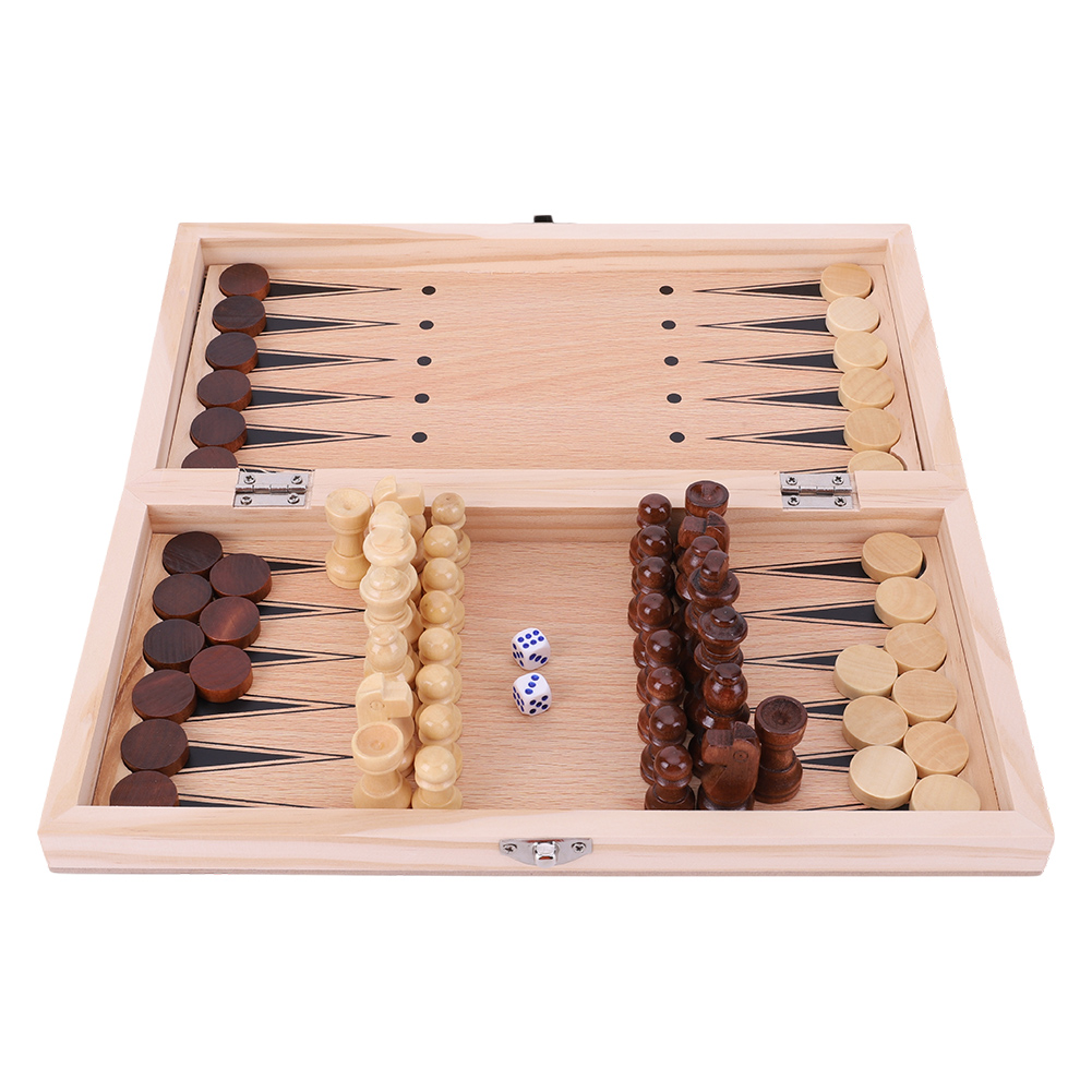 29x29cm 3-in-1 Schaak-, Dammen - Chess Set Wooden recensie en prijs
