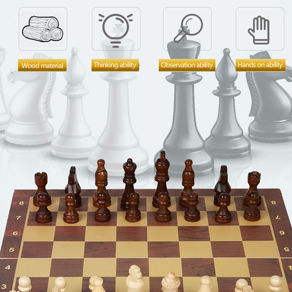 29x29cm 3-in-1 Schaak-, Dammen - Chess Set Wooden recensie en prijs