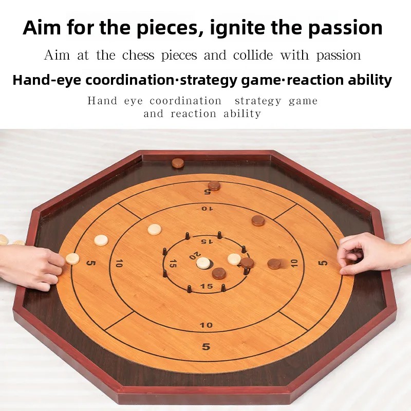 Massief houten Crokinole bord  - Board Game Operation recensie en prijs