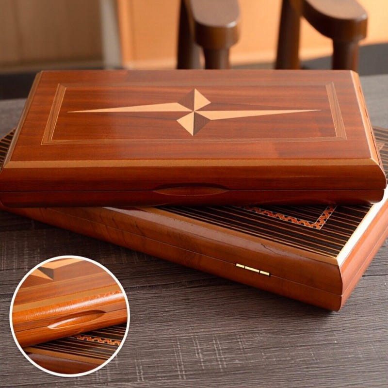 Massief houten backgammon 11-1 - Board Game Quacks recensie en prijs