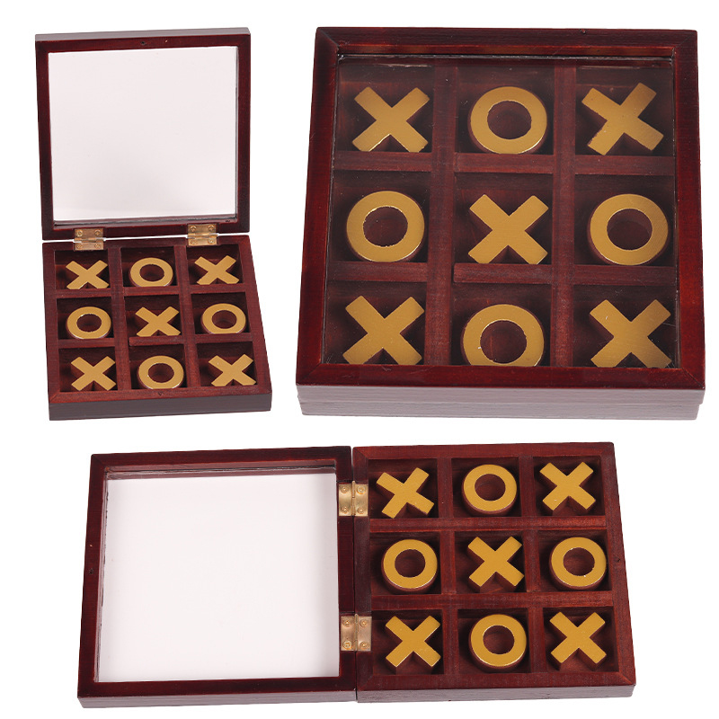 Grappige Tic Tac Toe Schaakbor - Chess Set Wooden recensie en prijs